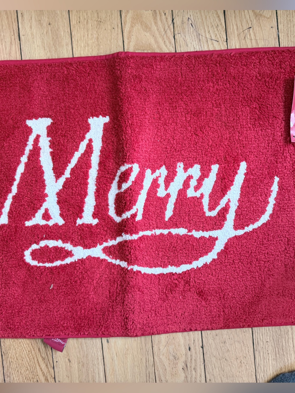 Red Waffle-Texture Bath Mat (2 mat)17in x 24in